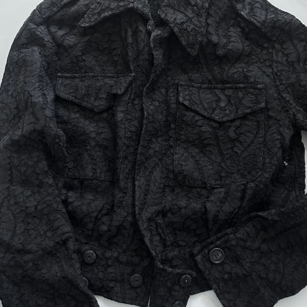 빈티지 고스 펑크 블랙 레이스 자켓