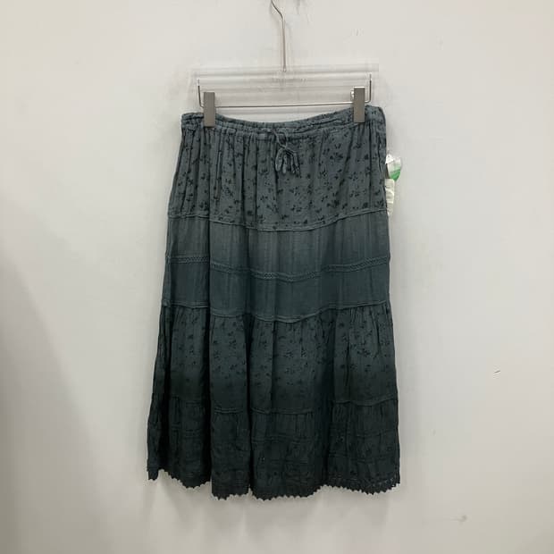 빈티지 모리 꽃무늬 플레어 코튼 롱 스커트