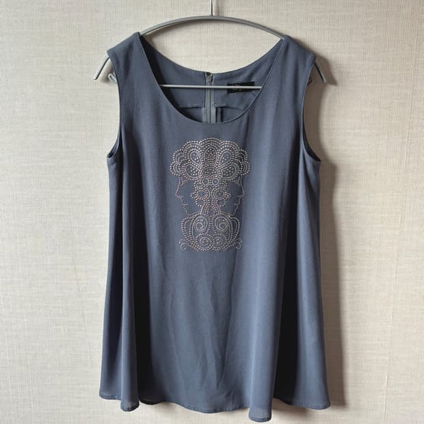 Vintage Rhinestone Sleeveless