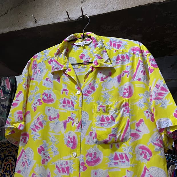 90s Christian Dior 크리스찬 디올 여성 하와이안 셔츠