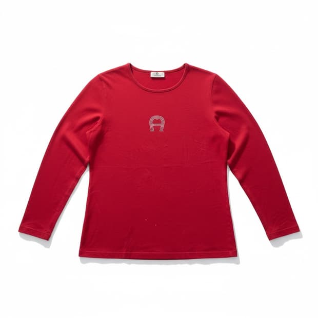 아이그너 레드 긴팔 티셔츠 L