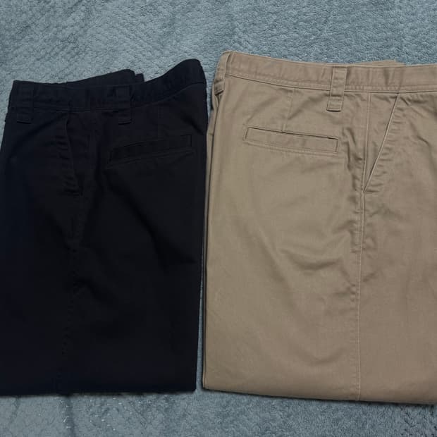 [85]유니클로u 와이드핏치노팬츠 블랙/베이지 일괄