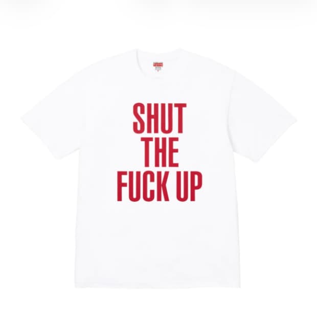 새상품 Supreme x Number (N)ine Shut Up Tee 