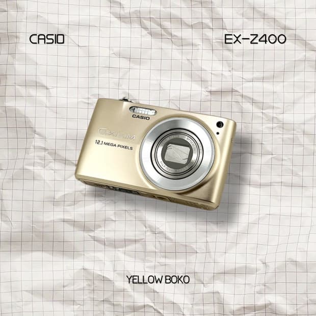 [풀박스] CASIO 카시오 엑슬림 EX-Z400 레트로 디지털 카메라