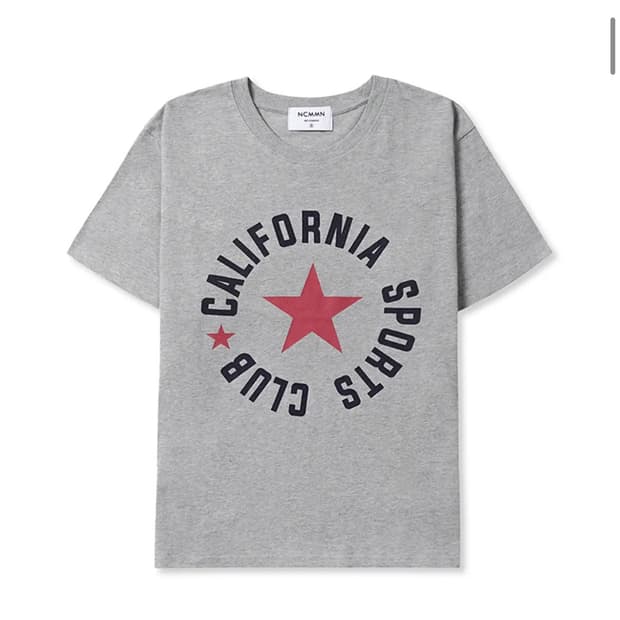 노이커먼 티셔츠 SPORTS CLUB TEE Gray 그레이
