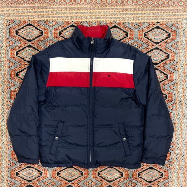 타미힐피거 리버시블 다운 패딩점퍼 남성M