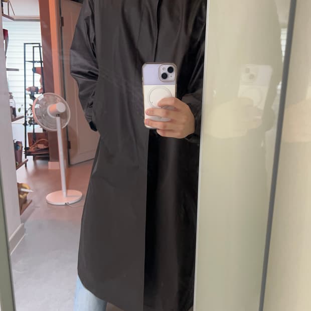 유니클로u 코팅 롱코트 m 새상품