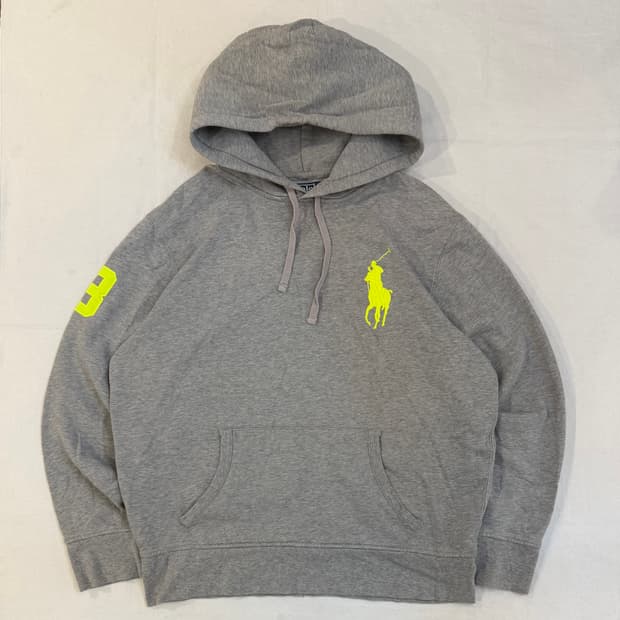 대장급 폴로 랄프로렌 빅포니 치프키프 후드티 그레이