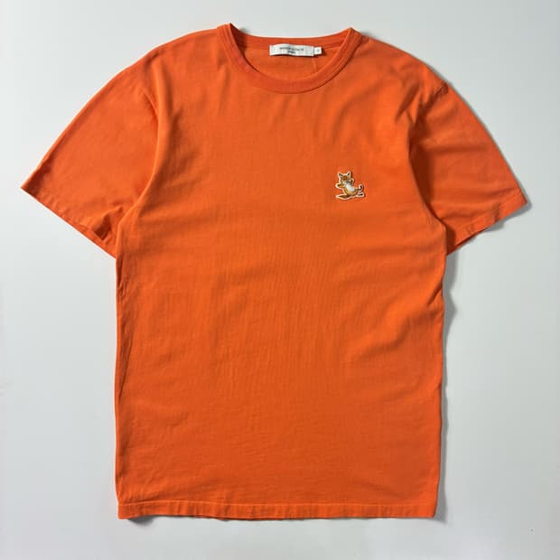 Maison kitsune  메종 키츠네 칠렉스 폭스패치 오렌지 반팔티