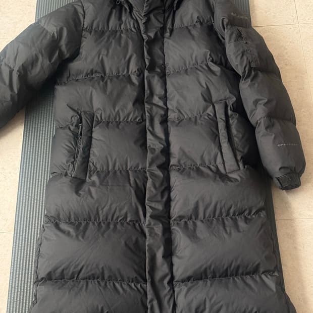 컬럼비아 덕다운 롱패딩 블랙