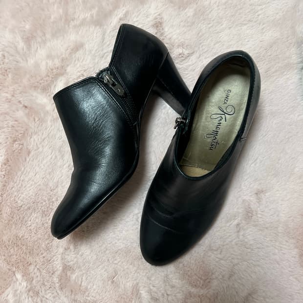 일본빈티지 갸루 레더 앵클부츠 오네갸루 y2k 공겜여주