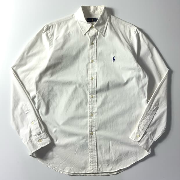 Polo  폴로 랄프로렌 자수 코튼 화이트 셔츠 