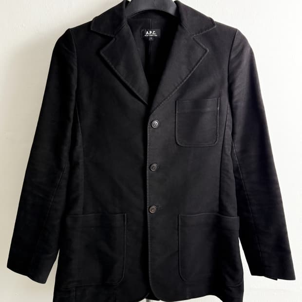 A.P.C. Women's Black Moleskin Jacket