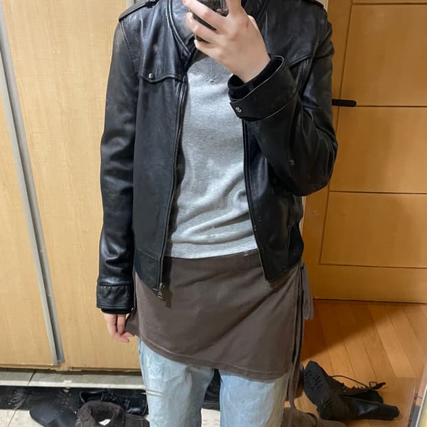 빈티지 가죽 자켓