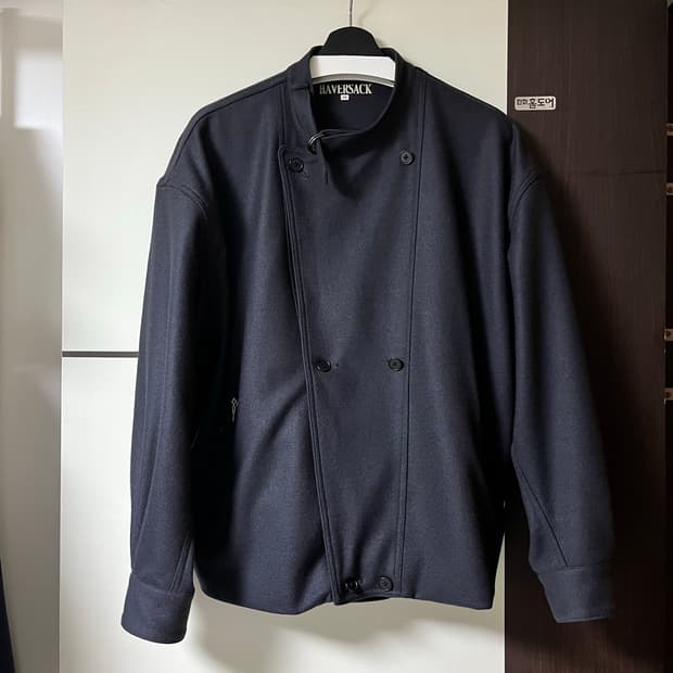 하버색 멜튼 울 모터사이클 자켓