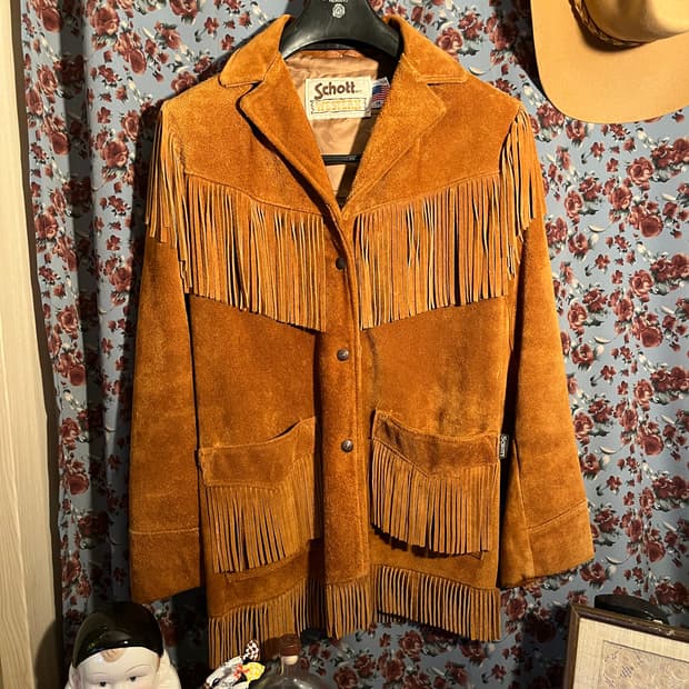 1980s Schott 프린지 스웨이드 자켓 (민트급)