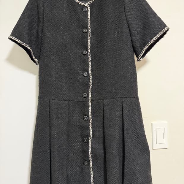 Merry On 블랙 트위드 원피스