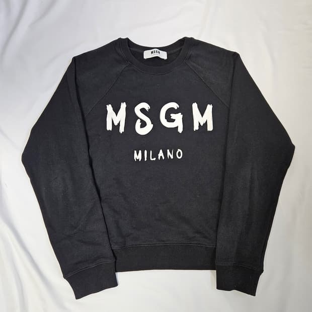 MSGM 밀라노 브러쉬드 로고 맨투맨 L