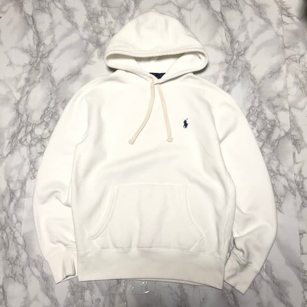 폴로 랄프로렌 후드티 크림화이트