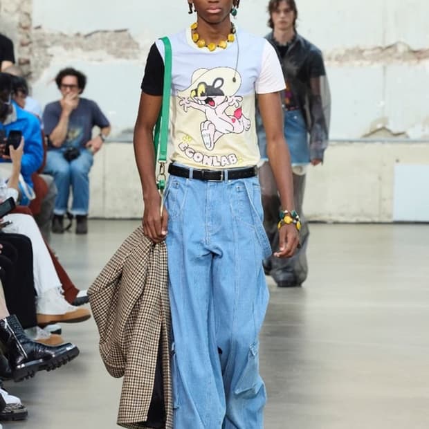 [46] 에곤랩 egonlab 카고 블루 스톤워시 데님