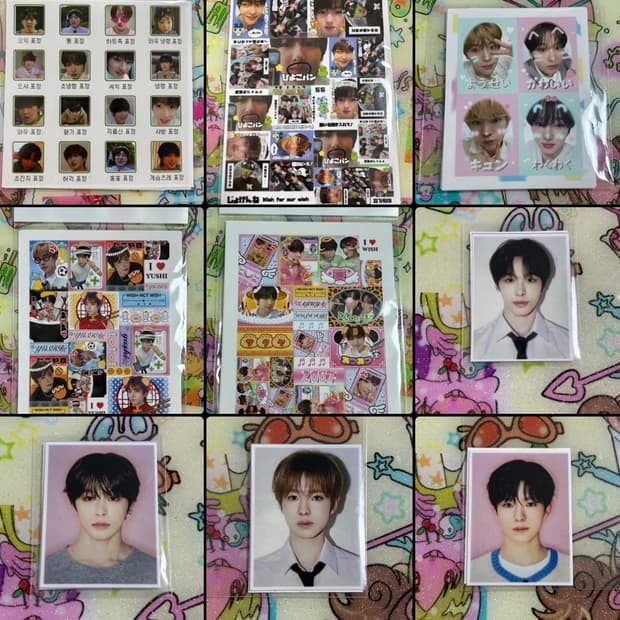 엔시티 위시 비공굿 일괄 (스티커, 증사)