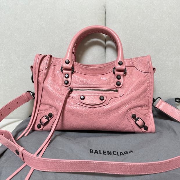 [A+ 정품] 발렌시아가 르 시티 모터백 스몰 핑크
