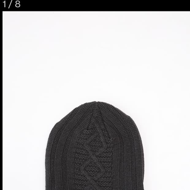 해칭룸 Jacquard Big Beanie Black