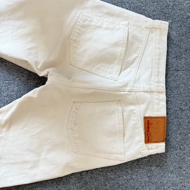 RESOLUTE 710 15주년 화이트 별주 데님팬츠 32/31