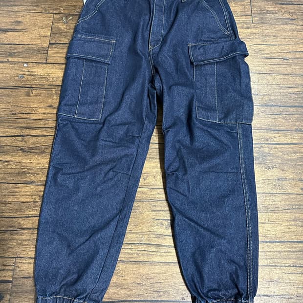 ALL D ALL DENIM 생지 카고 조거 데님 팬츠 M 새상품