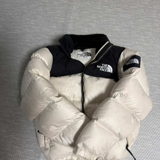 노스페이스 눕시 화이트 라벨 패딩