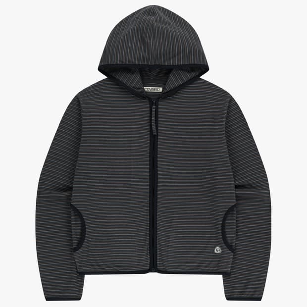 (구해요) 코이세이오 플리스 후드 집업 차콜