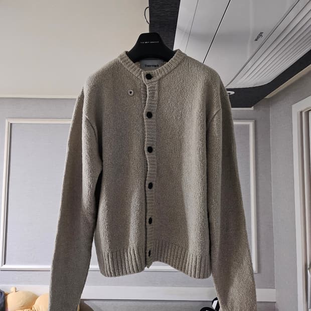 [거의 새것] 토니웩 알파카 가디건 세이지 그레이 xl