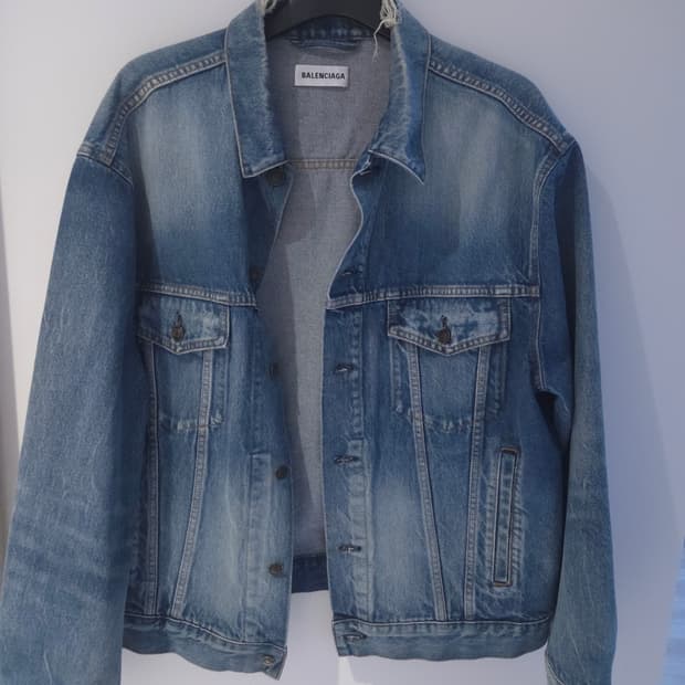 발렌시아가 백로고 데님 청자켓 40Size