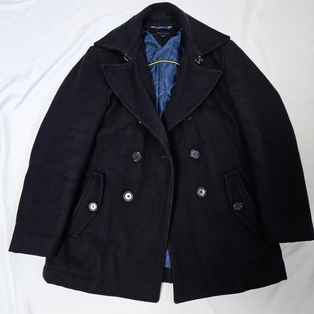 타미힐피거 클래식 울 버클넥 피코트 트렌치코트 자켓 S 95