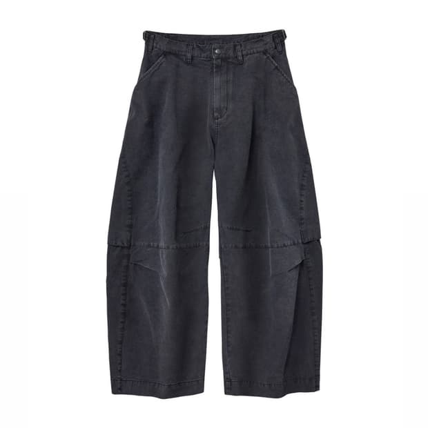 해칭룸 와이드 벤티드 팬츠 차콜