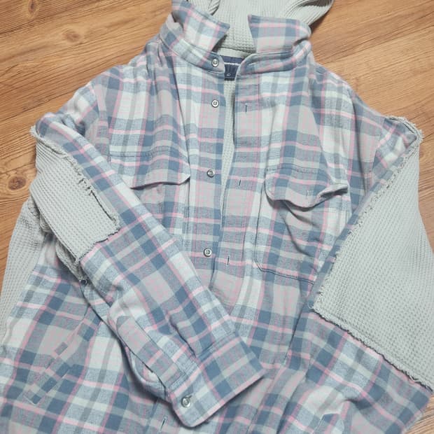 디스이즈네버댓 fcp 체크 후드 집업