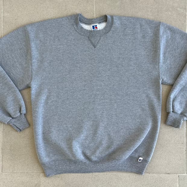 90s 빈티지 러셀 스웻셔츠 그레이 XL USA