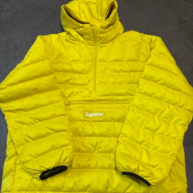 슈프림 마이크로 다운 하프 집 후드 풀오버 에시드 - 20FW