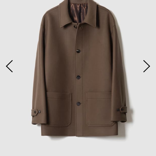 (새상품) 포커페이스 하프 코트 브라운 48