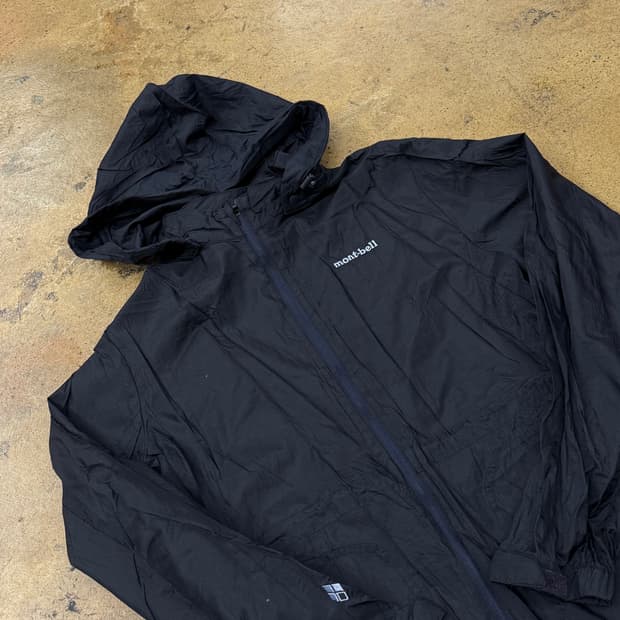 [정품/L] 몽벨 블랙 바람막이 후드 자켓 b18