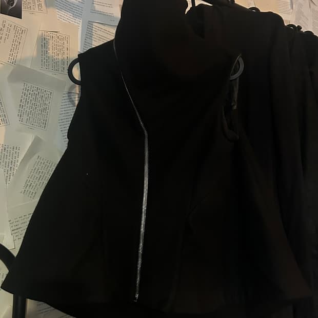 릭오웬스 드레이프 슬리브리스 가디건