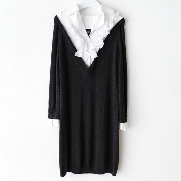 ritsuko shirahama) frill layered dress