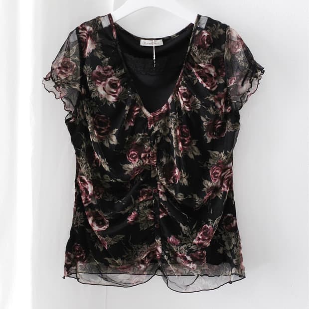 flower shirring half T
