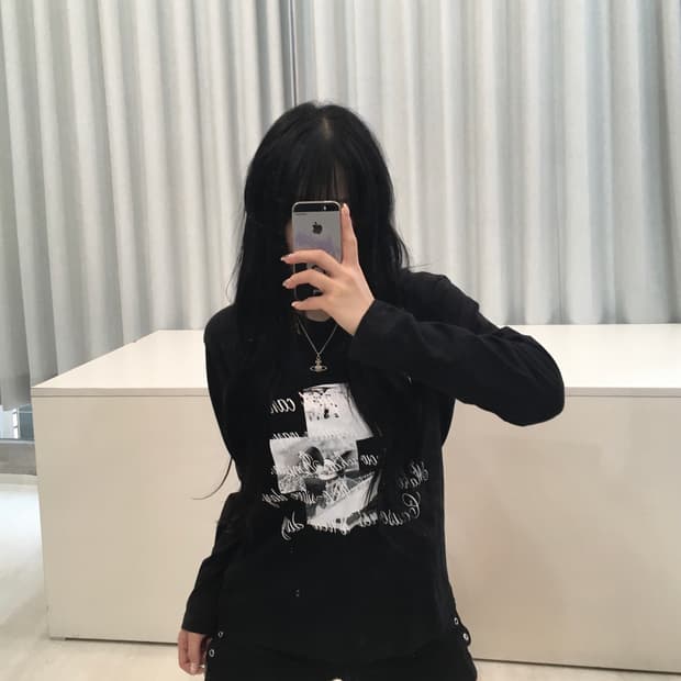 빈티지 프린팅 롱슬리브