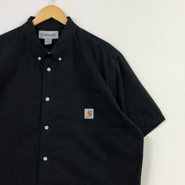 XL 칼하트 블랙 워크 셔츠 
