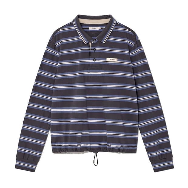 [M] 글로니 테리 PK 롱슬리브 차콜