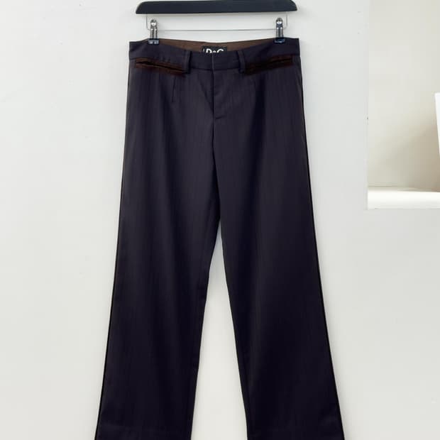 돌체앤가바나 로우라이즈 스트라이프 팬츠