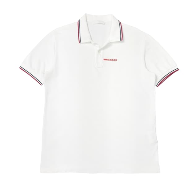 (L) 프라다 PK 폴로티 화이트