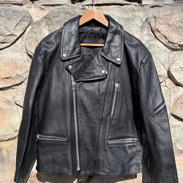 90s 마리떼프랑소와저버 레더 라이더 자켓