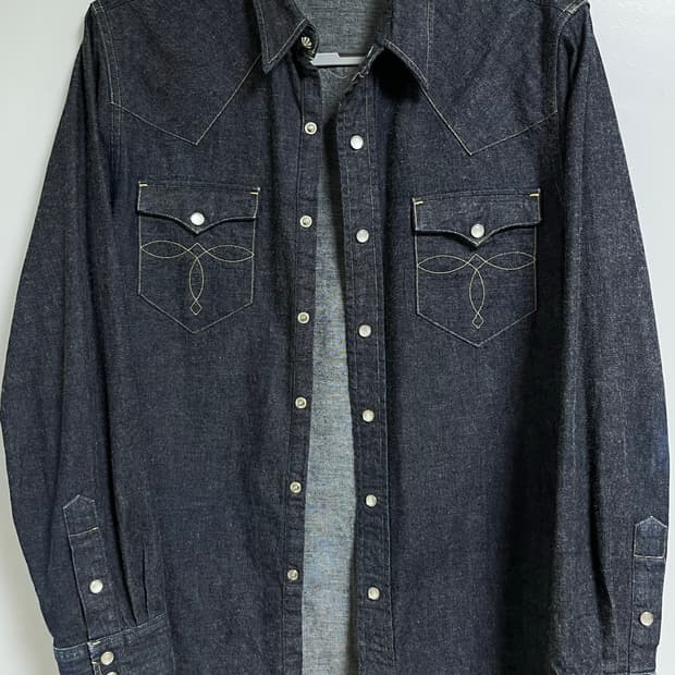 RRL 데님 웨스턴 셔츠